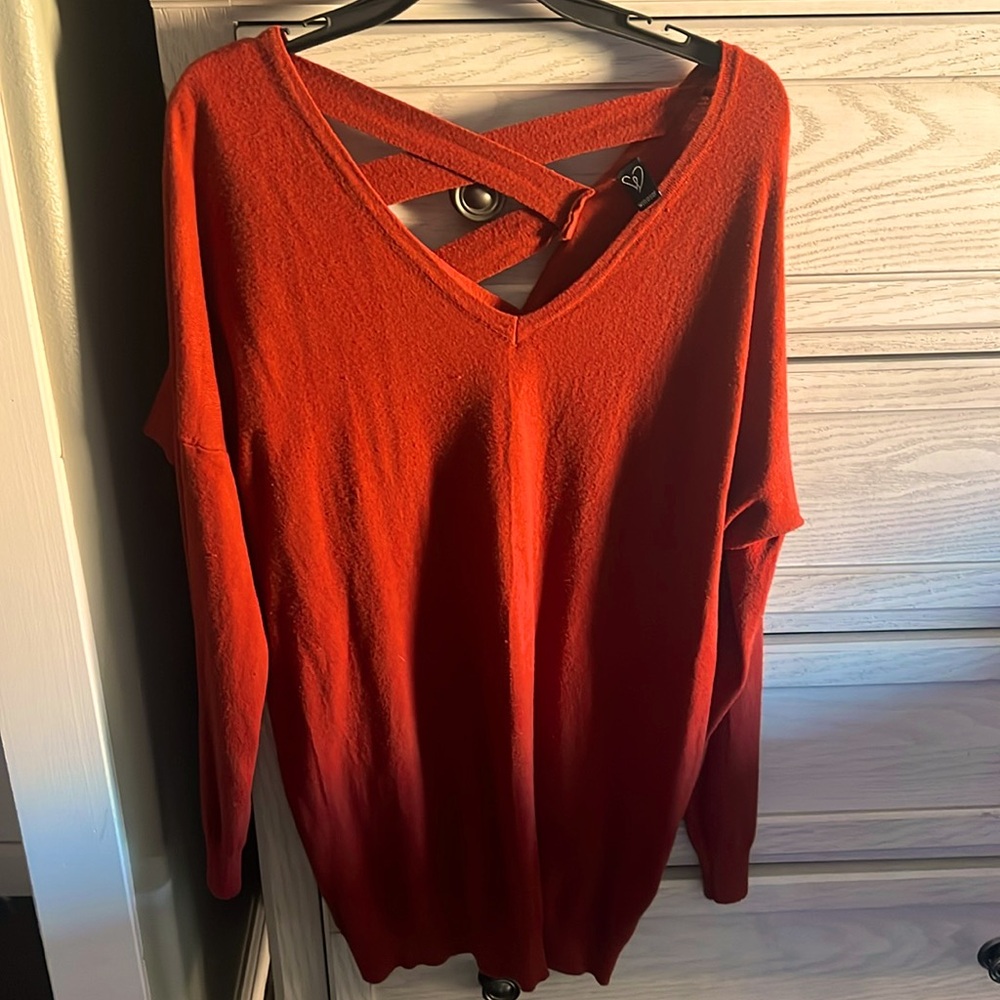 Red Orange Dress/Shirt  size Medium.